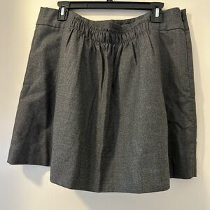J Crew grey wool mini skirt